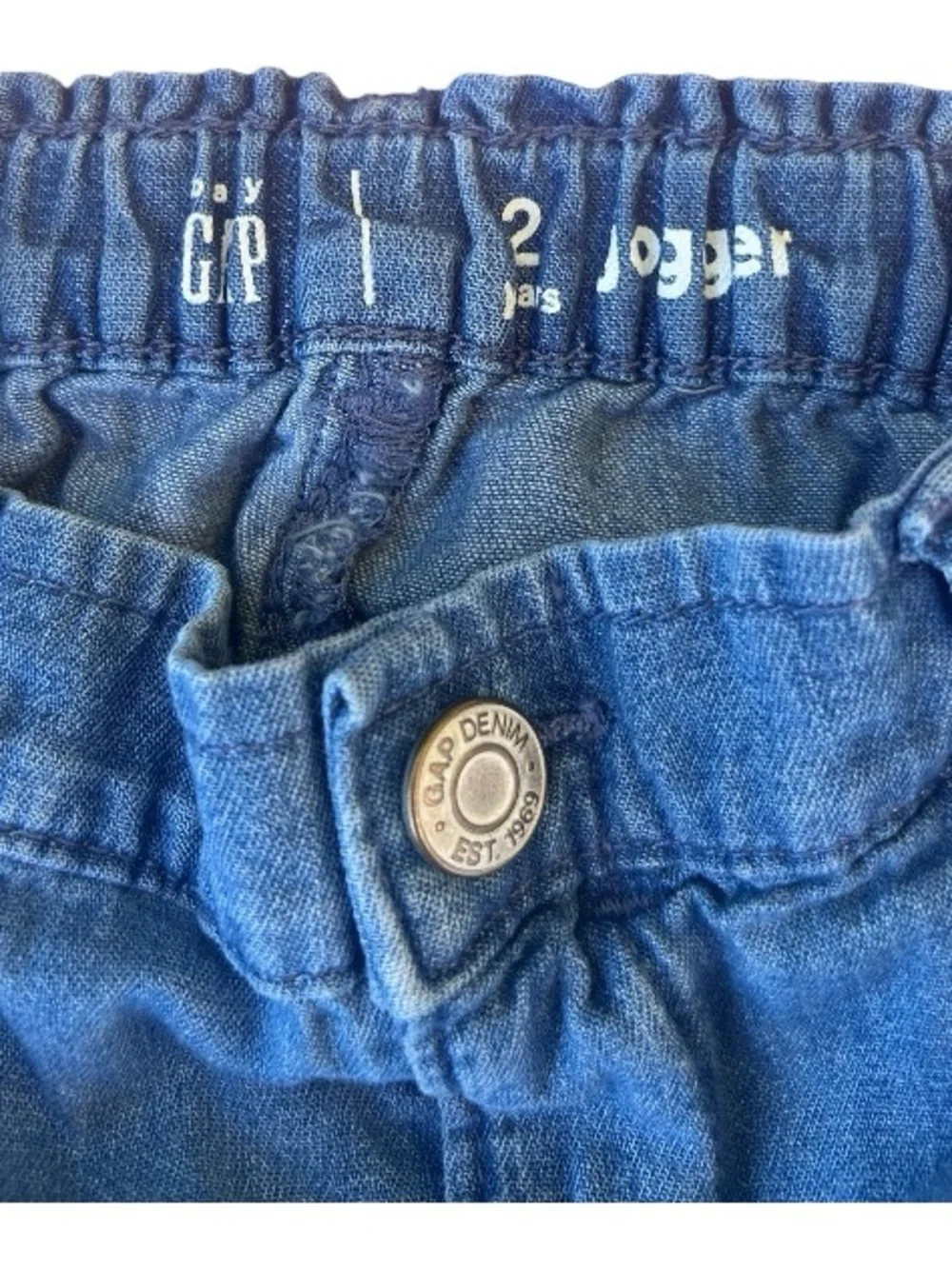 GAP Royal Blue Elastic Waist Kids Jeans